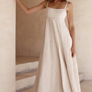 DISSH LINEN MIDI DRESS NWT